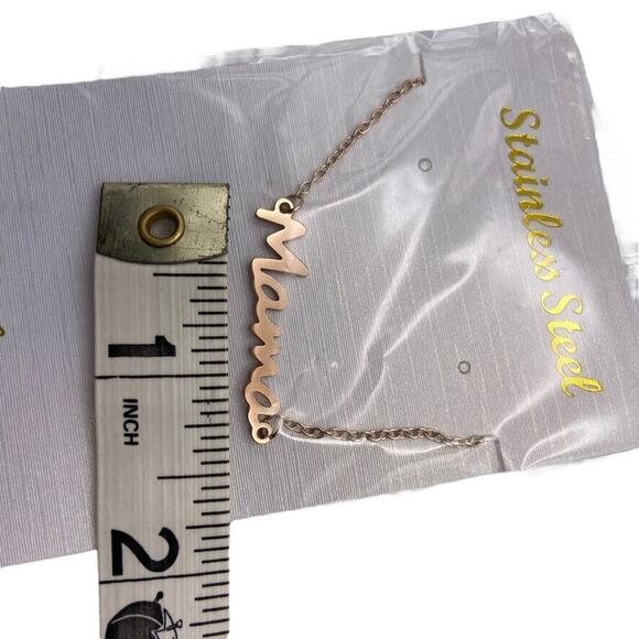 Stainless Steel Mama Bracelet Anklet In Package Rose Gold Tone Retro y2k Gift - Picture 5 of 16